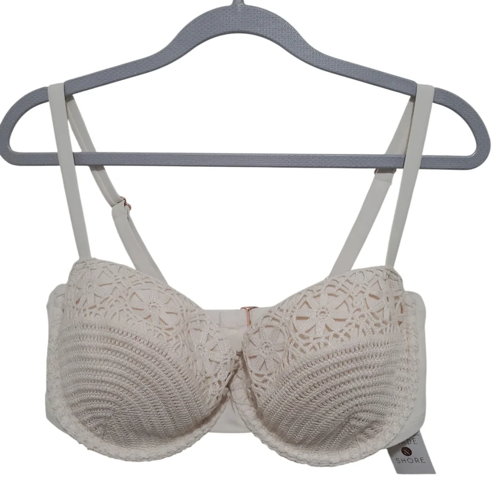 Shade & Shore Crochet Underwire Bikini Top 38D NWT - Picture 2 of 5